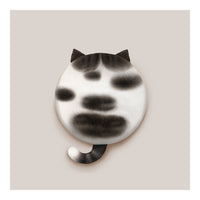 PADDY faceless fat cat 3D printed memory foam seat cushion